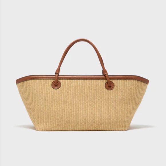 Tuckernuck Tan and Brown Tote Bag with Leather Accents - Picture 4 of 7